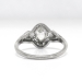 Vintage Art Deco Marquise Diamond Filigree Hand Engraved Engagement Anniversary Ring Platinum