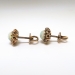 Antique Victorian 1.20ct t.w. Opal & Rose Cut Diamond Halo Earrings 10k Yellow Gold