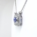 Beautiful 4.78 Blue Violet Sapphire & 1.90cts of Single Cut Transitional Cut Diamonds Necklace Platinum