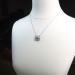 Beautiful 4.78 Blue Violet Sapphire & 1.90cts of Single Cut Transitional Cut Diamonds Necklace Platinum