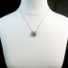 Beautiful 4.78 Blue Violet Sapphire & 1.90cts of Single Cut Transitional Cut Diamonds Necklace Platinum