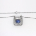 Beautiful 4.78 Blue Violet Sapphire & 1.90cts of Single Cut Transitional Cut Diamonds Necklace Platinum