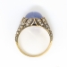 Antique Influenced Tulip 8.40ct t.w. Natural Lavender Blue Star Sapphire & Old European Cut Diamond Ring 18k Yellow Gold