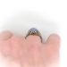 Antique Influenced Tulip 8.40ct t.w. Natural Lavender Blue Star Sapphire & Old European Cut Diamond Ring 18k Yellow Gold
