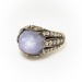 Antique Influenced Tulip 8.40ct t.w. Natural Lavender Blue Star Sapphire & Old European Cut Diamond Ring 18k Yellow Gold