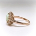 Natural Australian Crystal Opal & Old European Cut Diamond 1.74ct.tw Halo Ring 18k Rose Gold