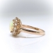 Victorian Style 2.02ct t.w. Australian Crystal Opal & Old European Cut Diamond Halo Ring 18k Rose Gold