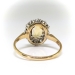 Beautiful 2.40ct t.w. Butterscotch Yellow Sapphire & Old Mine Cut Diamond Halo 18k Yellow Gold Platinum Ring