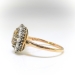 Beautiful 2.40ct t.w. Butterscotch Yellow Sapphire & Old Mine Cut Diamond Halo 18k Yellow Gold Platinum Ring