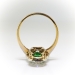 Green Goddess 2.74ct t.w. Tsavorite Garnet & Old European Cut Diamond Ring 18k Yellow Gold Platinum
