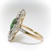Green Goddess 2.74ct t.w. Tsavorite Garnet & Old European Cut Diamond Ring 18k Yellow Gold Platinum