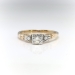 Petite Vintage .18ct. tw. Diamond Engagement Ring 14k Yellow & White Gold