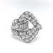 Art Deco 1.48ctw. Diamond Buckle Ring in Platinum