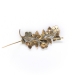 Antique Victorian Rose Cut Diamond Floral Spray Brooch