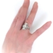 Art Deco Diamond Tall Filigree Dinner Ring 18k