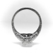 Art Deco Diamond Tall Filigree Dinner Ring 18k
