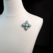 Antique Victorian Turquoise Diamond Pendant Circa 1860's 17.34ct t.w. Old Mine Cut Diamond Brooch Pin 18k Rose Yellow Gold Sterling Silver