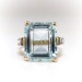 Vintage 9.94ct t.w. Circa 1960's Emerald Cut Aquamarine Baguette Diamond Ring 14k Platinum