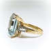 Vintage 9.94ct t.w. Circa 1960's Emerald Cut Aquamarine Baguette Diamond Ring 14k Platinum