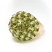 Gorgeous 10.29ct t.w. Peridot Pave' Dome Cocktail Statement Ring 14k