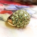 Gorgeous 10.29ct t.w. Peridot Pave' Dome Cocktail Statement Ring 14k