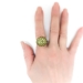 Gorgeous 10.29ct t.w. Peridot Pave' Dome Cocktail Statement Ring 14k