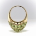 Gorgeous 10.29ct t.w. Peridot Pave' Dome Cocktail Statement Ring 14k