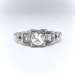 Art Deco Vintage .50ct t.w. Old Cut Diamond Engagement Ring 18k White Gold