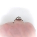 Vintage Art Deco Old Cut Diamond Filigree & Emerald Ring 18k White Gold