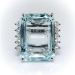 Vintage Aquamarine Diamond Ring 14.65ct t.w. Cocktail Statement Ring 14k