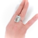 Vintage Aquamarine Diamond Ring 14.65ct t.w. Cocktail Statement Ring 14k