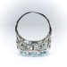 Art Deco 1930's 4.45ct t.w. Aquamarine Birthstone Cocktail Wedding Filigree Ring 18k White Gold