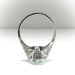 Art Deco 1930's Fancy Marquise Aquamarine Birthstone Cocktail Wedding Filigree Ring 18k White Gold