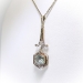 Antique Aquamarine Diamond Pendant Circa 1920's Edwardian 1.99ct t.w. Wedding Graduation Gift 14k Platinum