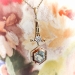 Antique Aquamarine Diamond Pendant Circa 1920's Edwardian 1.99ct t.w. Wedding Graduation Gift 14k Platinum