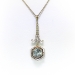 Antique Aquamarine Diamond Pendant Circa 1920's Edwardian 1.99ct t.w. Wedding Graduation Gift 14k Platinum