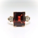 Vintage Garnet Diamond Ring Circa 1930's 4.24ct t.w. Emerald Cut Birthstone Statement Engagement Ring 10k Rose Gold