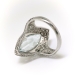 Art Deco Aquamarine Ring Circa 1930's Vintage 3.30ct Marquise Birthstone Cocktail Wedding Filigree Ring 18k White Gold