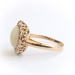 Antique Opal Diamond Ring Circa 1880's Victorian 2.51ct t.w. Natural Opal Diamond Halo Engagement Ring 14k Yellow Gold