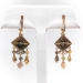 Victorian Antique Diamond Earrings .66ct t.w. Rose Cuts Black Enamel Yellow Gold Drop Wedding Earrings 14k 18k