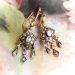 Victorian Antique Diamond Earrings .66ct t.w. Rose Cuts Black Enamel Yellow Gold Drop Wedding Earrings 14k 18k