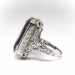 Antique Emerald Cut Amethyst Solitaire Ring Circa 1928 9.85ct Art Deco Birthstone Statement Ring 14k