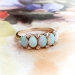 Antique Opal Diamond Ring Circa 1900's 1.18ct t.w. Art Nouveau 5 Stone Birthstone Unique Vintage Ring 14k Yellow Gold