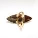 Vintage Turquoise Navajo Ring Zuni Don Viola Eriacho Statement Cocktail Boho Chic Ring 14k Yellow Gold