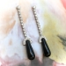 Estate Onyx Diamond Earrings Circa 1990's Vintage Antique Chandelier Drops 18k White Gold
