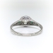 Art Deco Engagement Ring Circa 1930's .51ct Diamond Emerald Filigree Hand Engraved Wedding Anniversary Vintage Ring Platinum