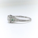 Art Deco Engagement Ring Circa 1930's .51ct Diamond Emerald Filigree Hand Engraved Wedding Anniversary Vintage Ring Platinum