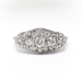 Vintage Diamond Cocktail Ring Circa 1920's 1.13ct t.w. Edwardian Art Deco Filigree Unique Statement Anniversary Ring 18k White Gold