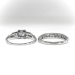 Art Deco Diamond Wedding Ring Set .71ct t.w. Old European Single Cut Engagement Ring Bridal Set Band 18k White Gold