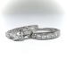 Art Deco Diamond Wedding Ring Set .71ct t.w. Old European Single Cut Engagement Ring Bridal Set Band 18k White Gold